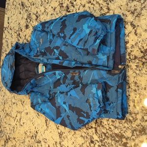 Columbia youth winter snow coat, size XS, blue.